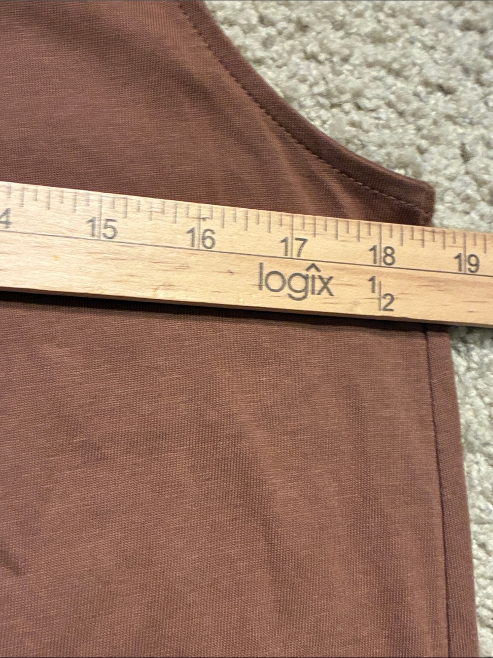 Old Navy Sleeveless “Vintage” Chestnut Brown Shift Mini Dress Size Petite Small - Picture 7 of 8